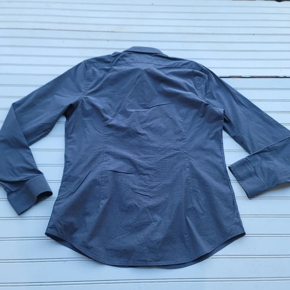 Express 1MX Charcoal Gray Men Long Sleeve Button Shirt Slim Fit M 15-15.5 - Picture 7 of 9